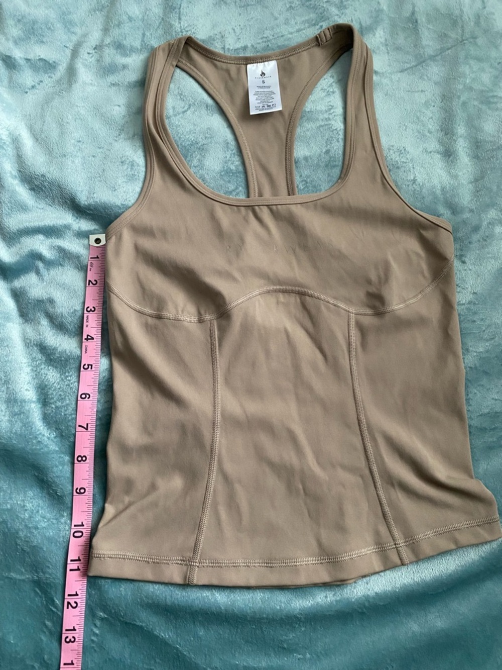 Ryderwear Fitted Racerback Tank Top — Tan/Light brown, Small - Picture 7 of 7
